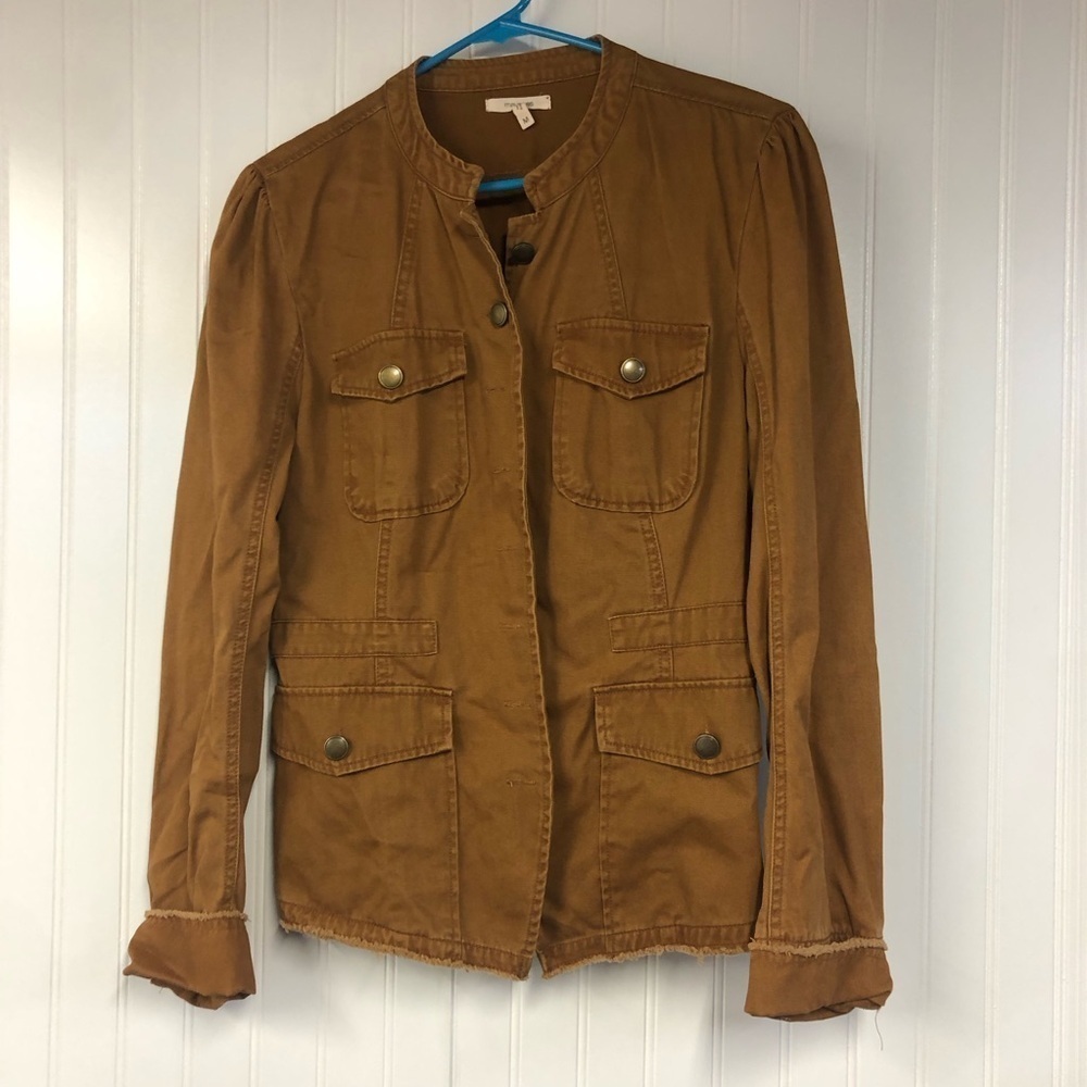 Maurices Brown Button-Up Jacket Utility Chore Medium